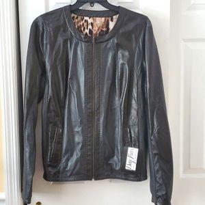 NWT Day Furs Reversible Leather Jacket